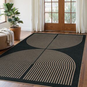 Modern Geometric Jute Rug
