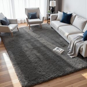 8x10 Ultra Soft Shag Grey Rug