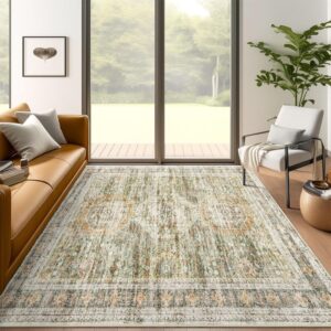 Washable Trendy Faded Style Rug