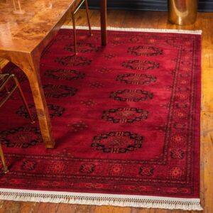 Over-Dyed Saturated Traditional Area Rug