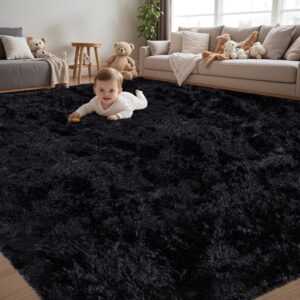 Black Ultra Soft Fluffy Rug